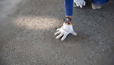 Polished concrete flooring