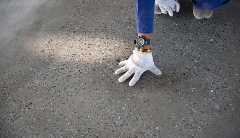 Polished concrete flooring