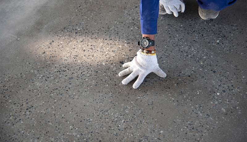 Polished concrete flooring
